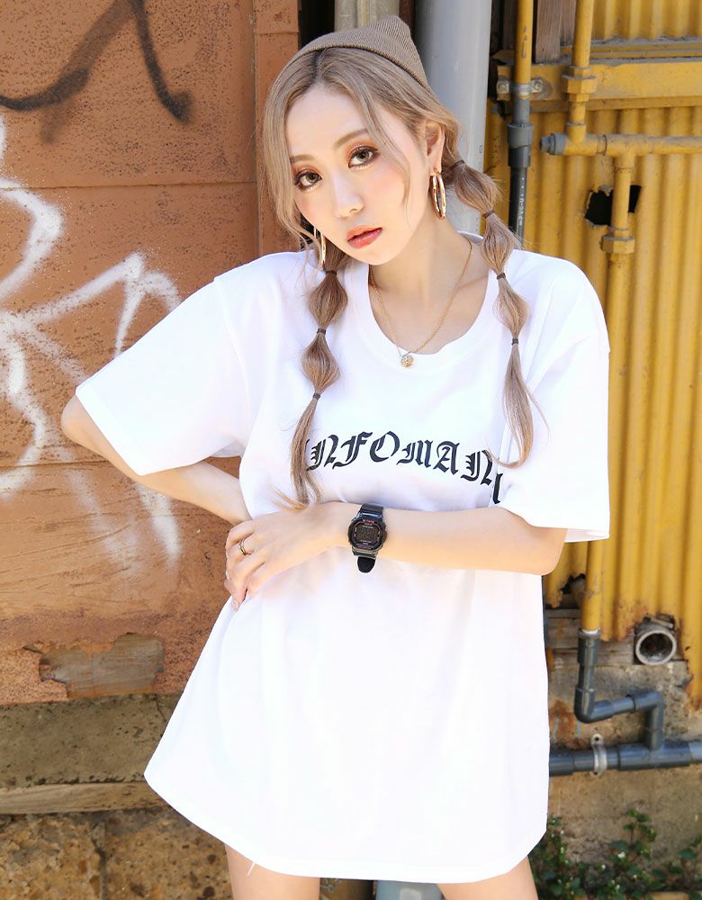 メール便対応】英字プリントBIGTシャツ【ちゃんかお / AMI着用】grady