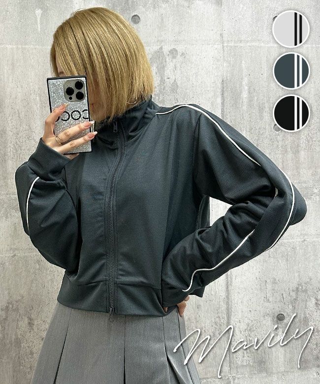 ショートトラックジャケット【ちゃんかお着用】mavily | レディース