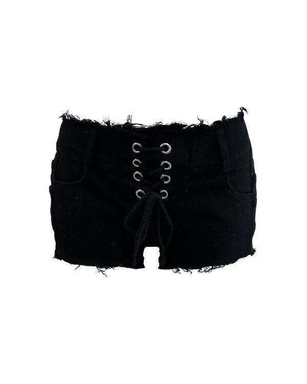 レースアップマイクロミニショートパンツ | レディースギャル