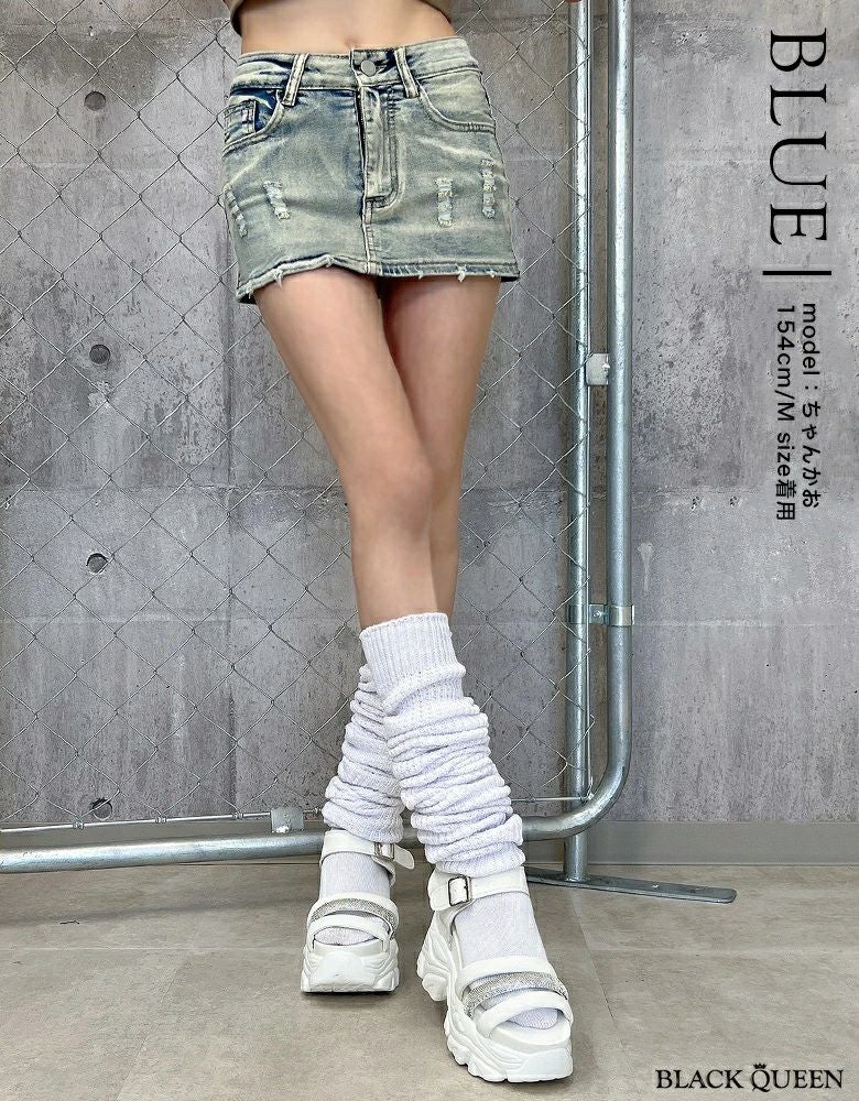 ダメージデニムミニスカート | レディースギャルファッション通販