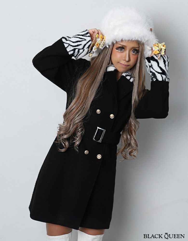 ファー付き美ラインコート | レディースギャルファッション通販