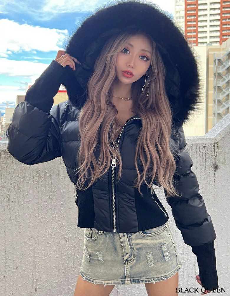 ボリュームファーショートダウン | レディースギャルファッション通販