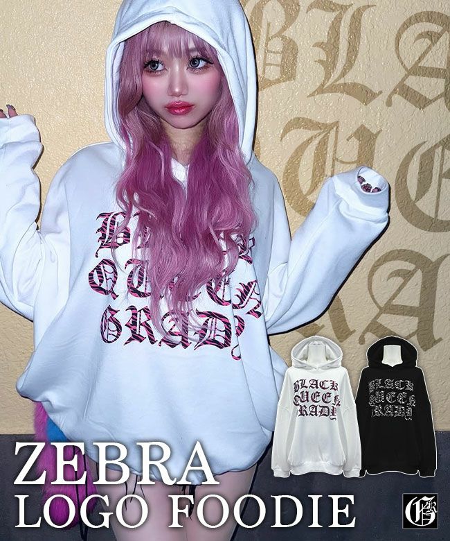 ゼブラロゴパーカー | レディースギャルファッション通販BLACKQUEEN