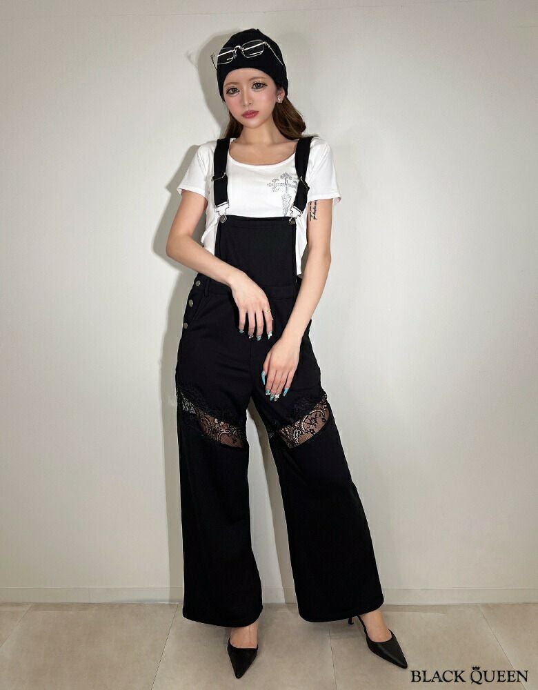 レースドッキングサロペット | レディースギャルファッション通販