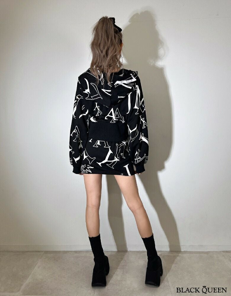 か*み様 最終値下げ　BLACKQUEEN　アウター 総ロゴセットアップ | レディースギャルファッション通販BLACKQUEEN