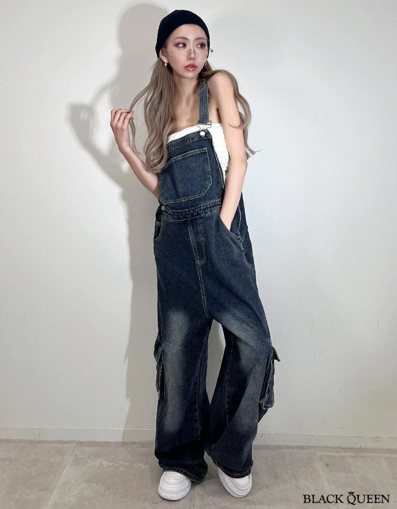 〘ムニムニ〙多用途ステップ　サイズオーダー PUCH ITALIAN DENIM PANT IN BLACK