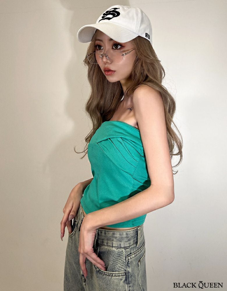 クロスデザインチューブトップ | レディースギャルファッション通販