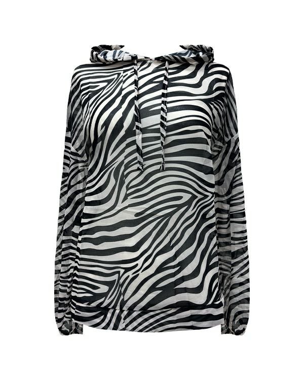 ゼブラ柄シアーパーカー | レディースギャルファッション通販