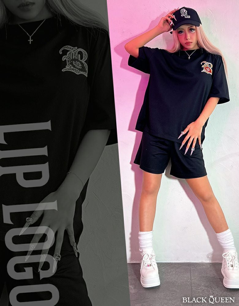 Tシャツ×ハーフパンツセットアップ | レディースギャルファッション