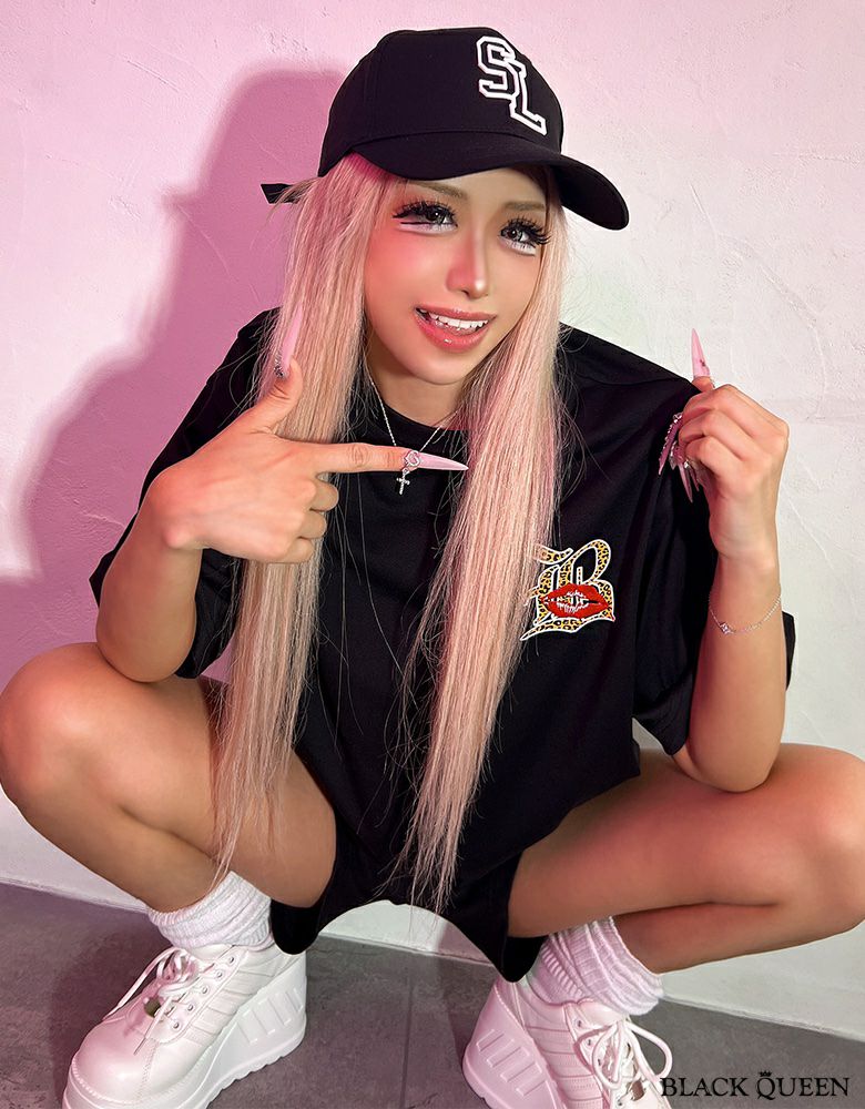Tシャツ×ハーフパンツセットアップ | レディースギャルファッション