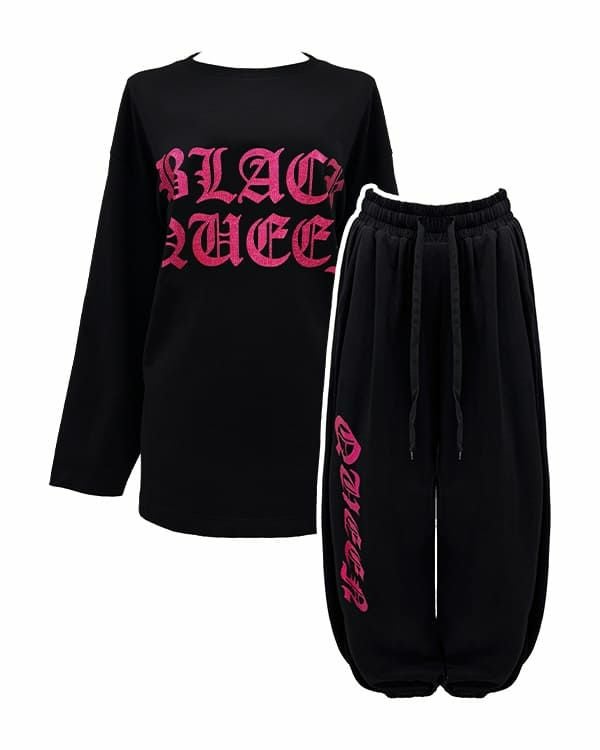 ラメロゴセットアップ | レディースギャルファッション通販BLACKQUEEN