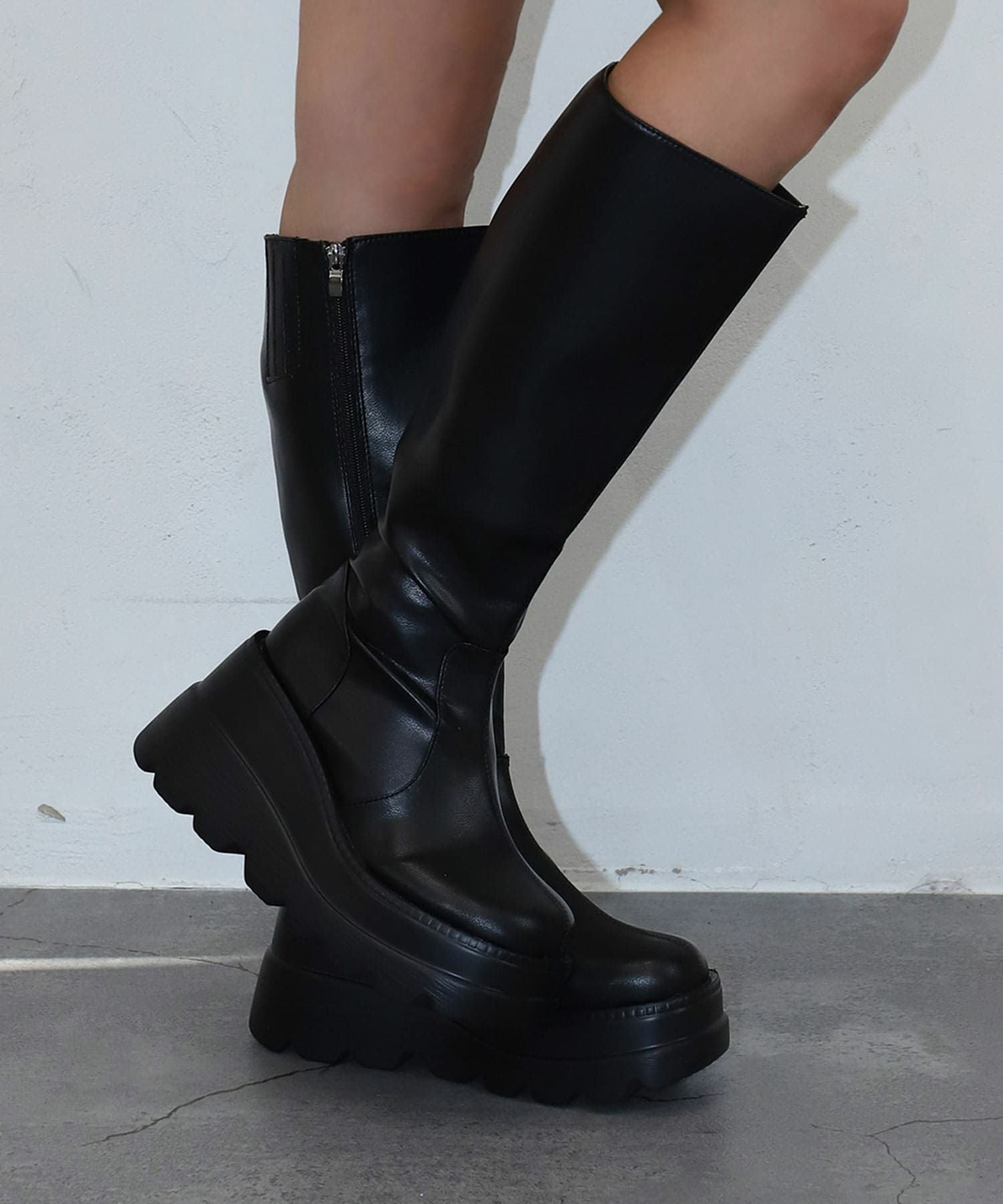 platform long boots