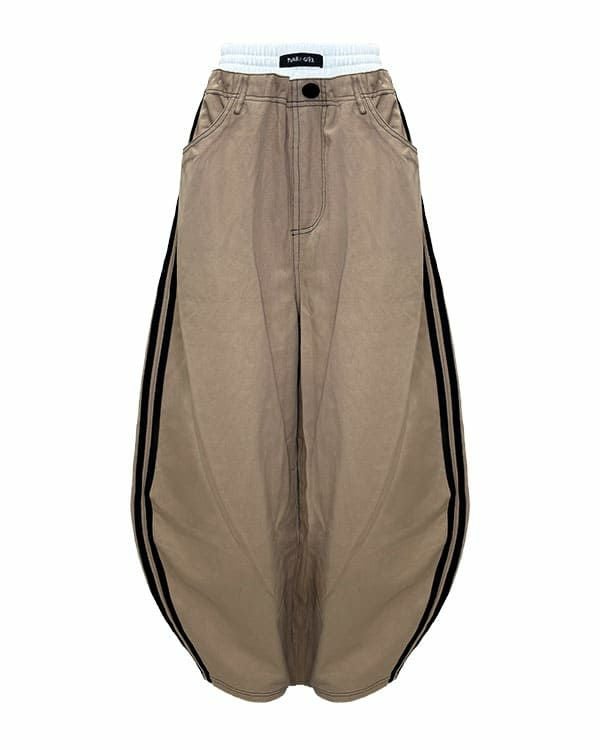 KIKUCollabW waist curve pants