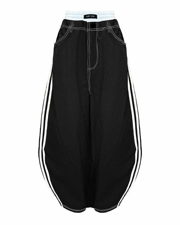 KIKUCollabW waist curve pants