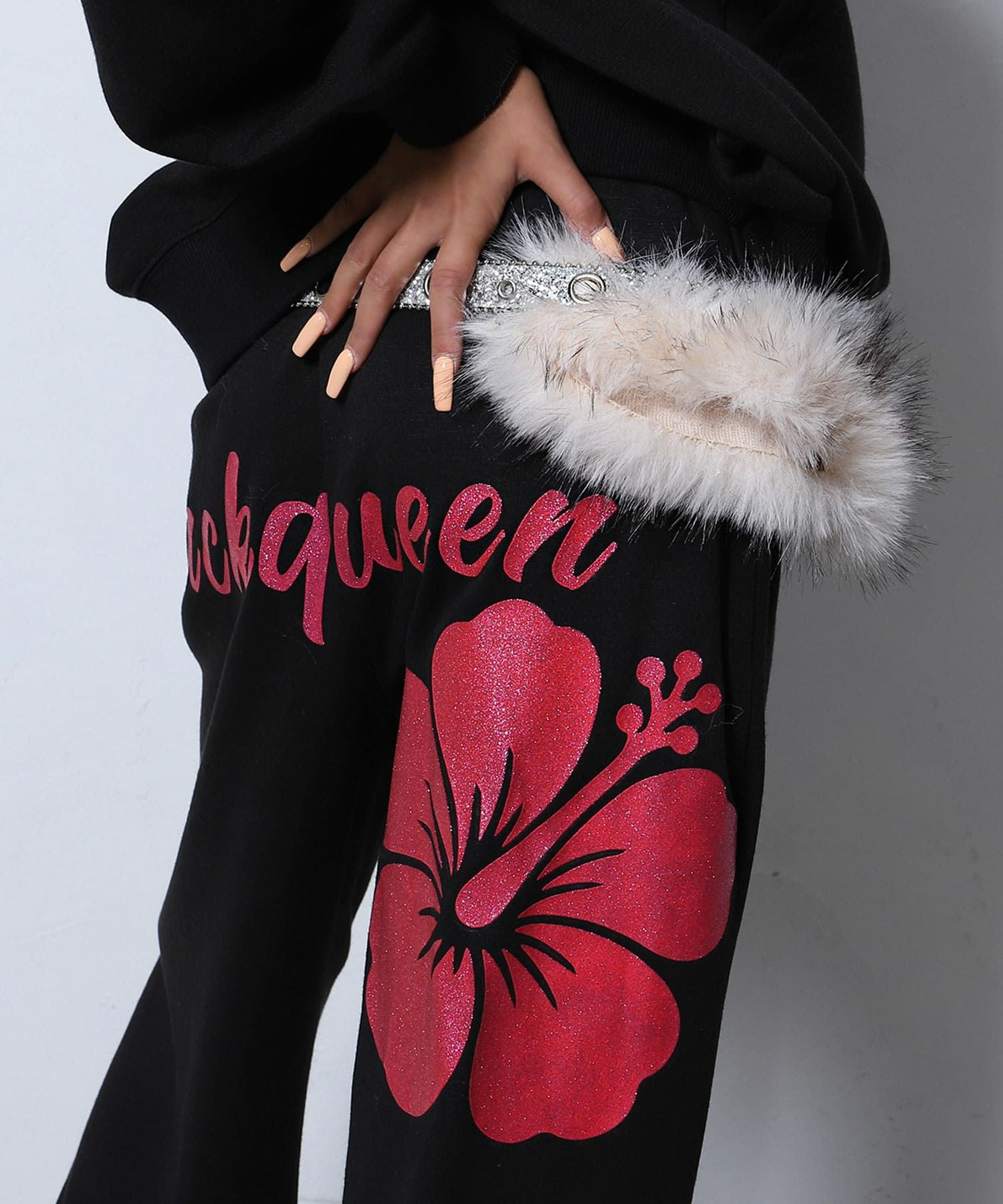 Gridder belt with fur