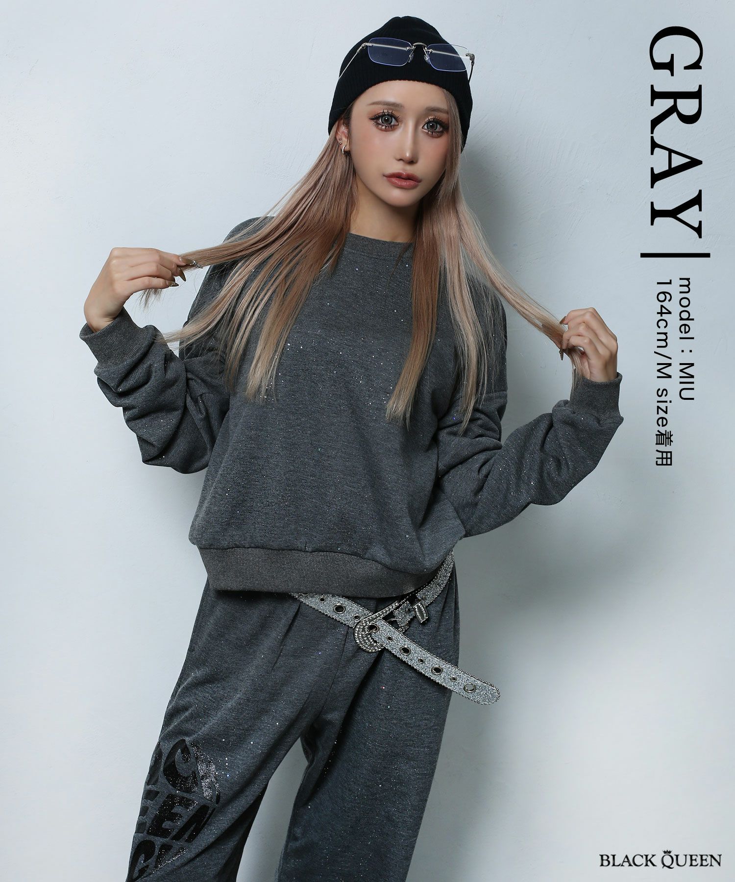 ラメロゴスウェットセットアップ | レディースギャルファッション通販