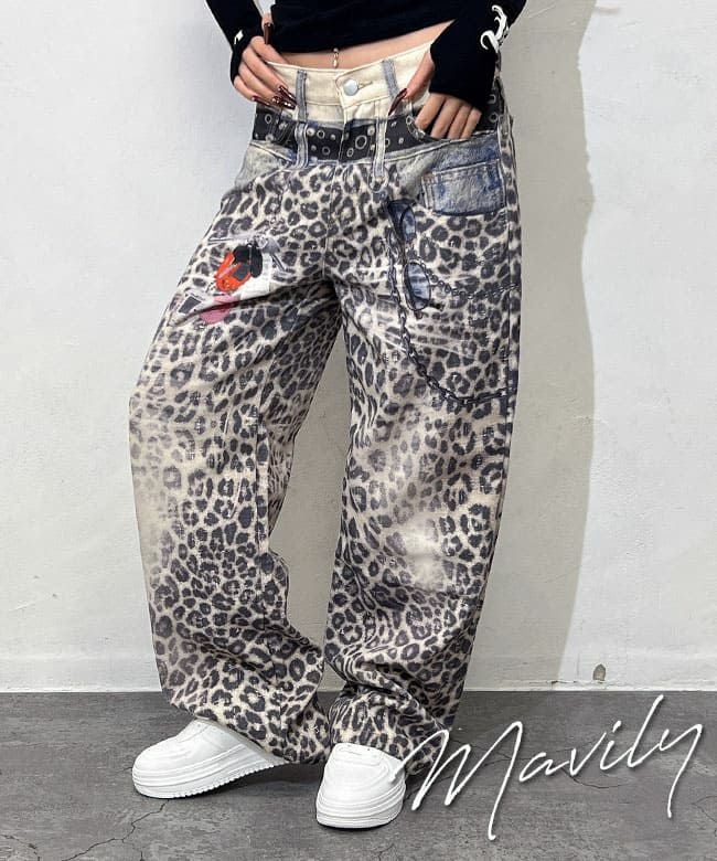 レオパプリントデニムパンツ | レディースギャルファッション通販