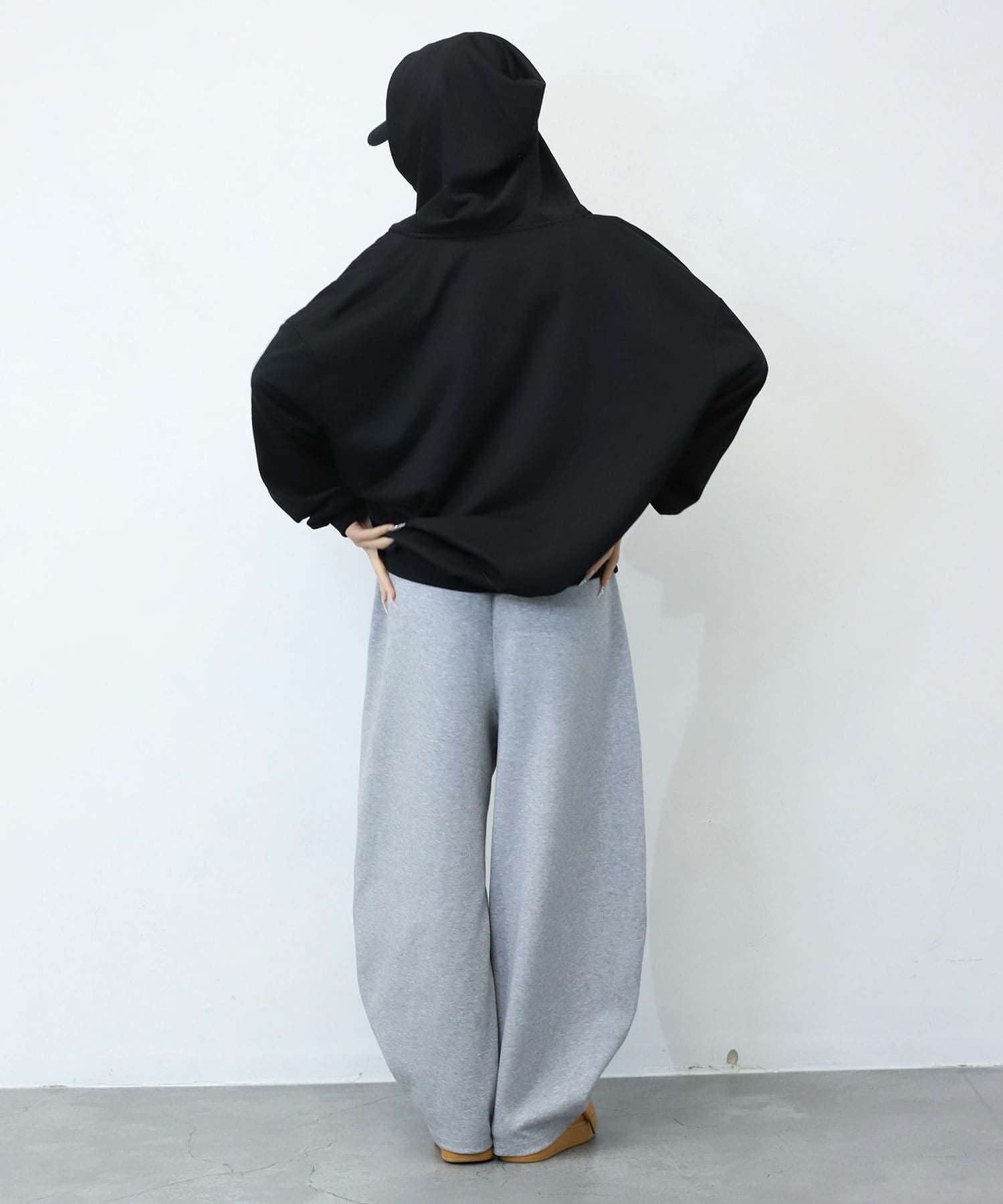 配色ウエストバルーンワイドスウェットパンツ | レディースギャル