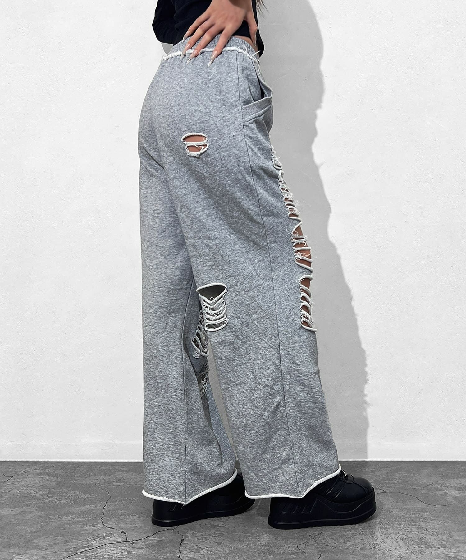 ダメージスウェットパンツ | レディースギャルファッション通販