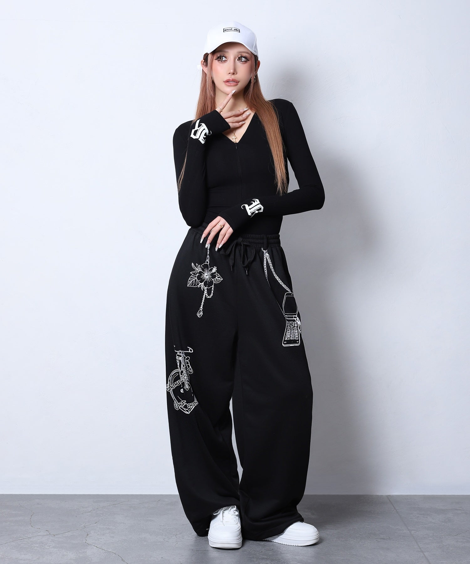 チェーンプリントバルーンパンツ | レディースギャルファッション通販