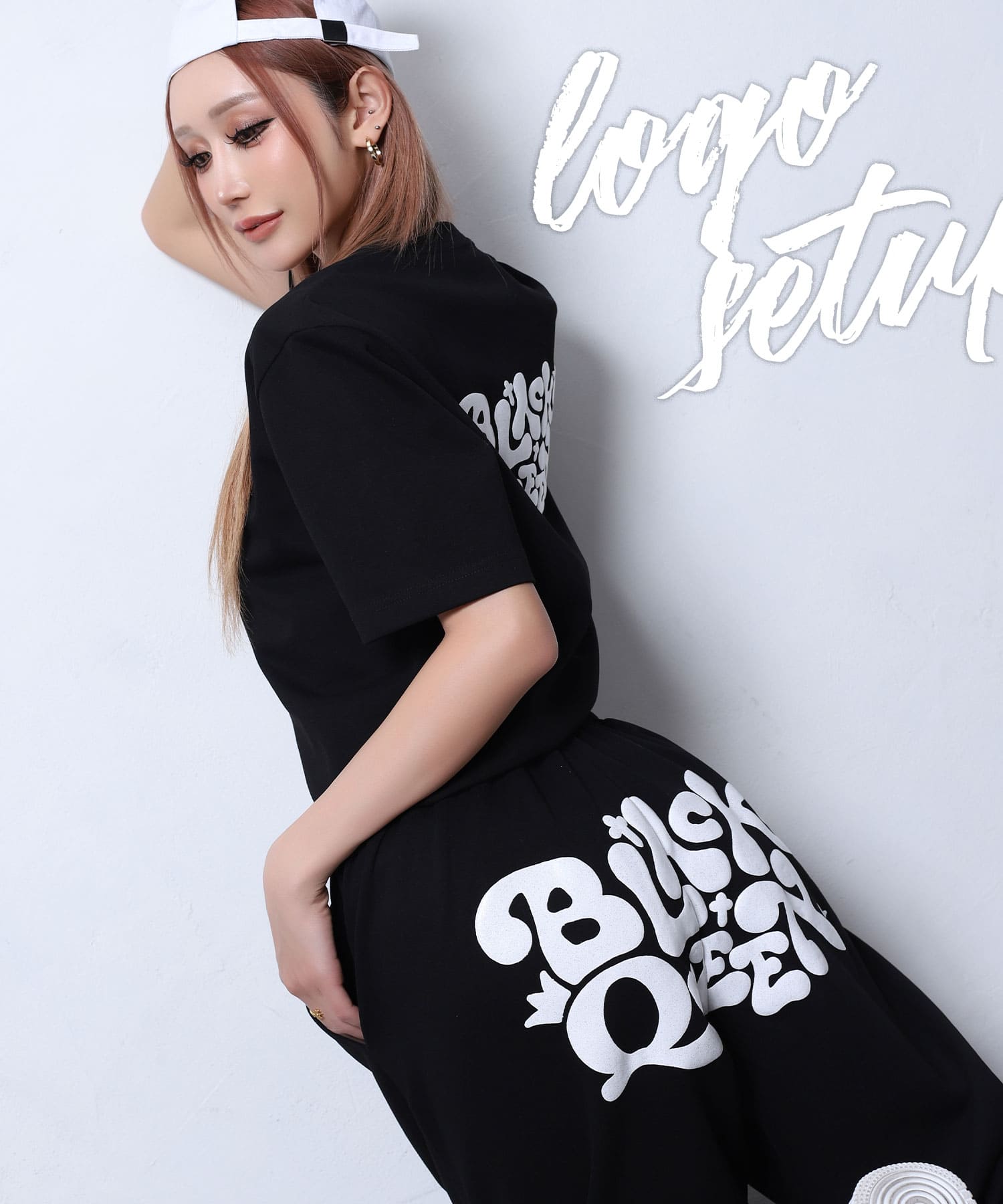 ぷっくりBIGロゴスウェットセットアップ | レディースギャル
