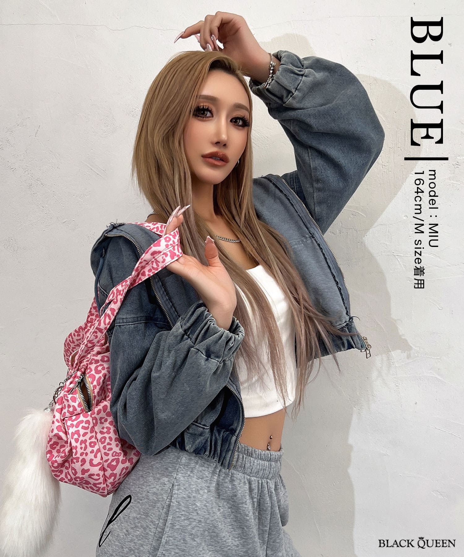 ダブルZIPデニムショートパーカー | レディースギャルファッション通販