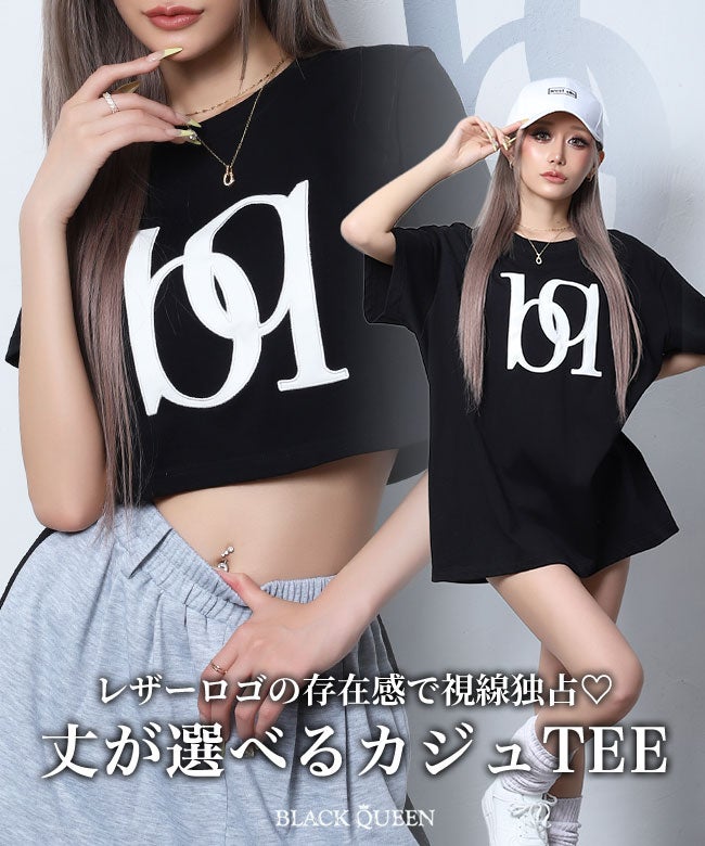 レザーロゴ入りTシャツ