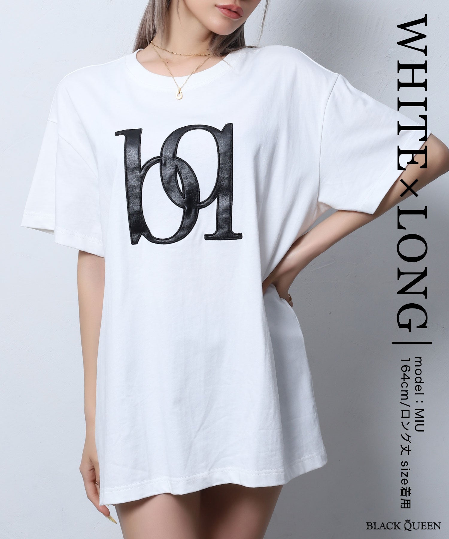 レザーロゴ入りTシャツ | レディースギャルファッション通販BLACKQUEEN