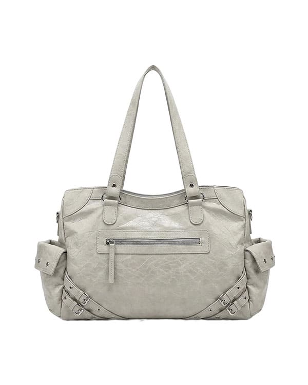 double buckle shoulder bag