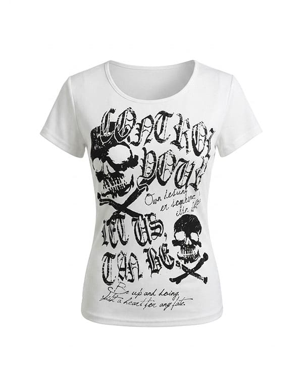 スカルプリントTシャツ | レディースギャルファッション通販BLACKQUEEN