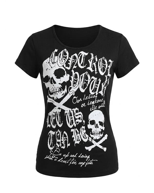 スカルプリントTシャツ | レディースギャルファッション通販BLACKQUEEN