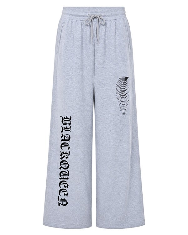クラッシュロゴスウェットワイドパンツ | レディースギャル