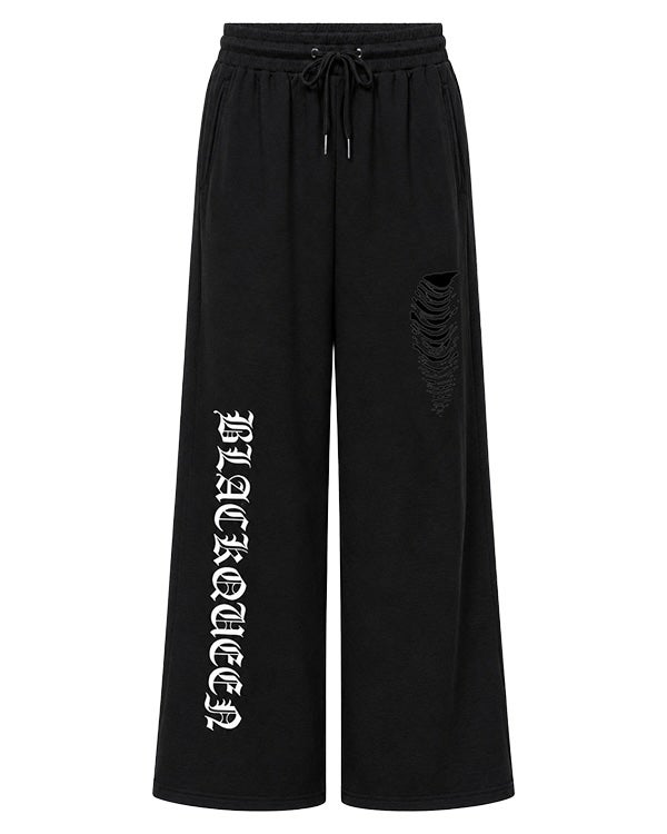 クラッシュロゴスウェットワイドパンツ | レディースギャル