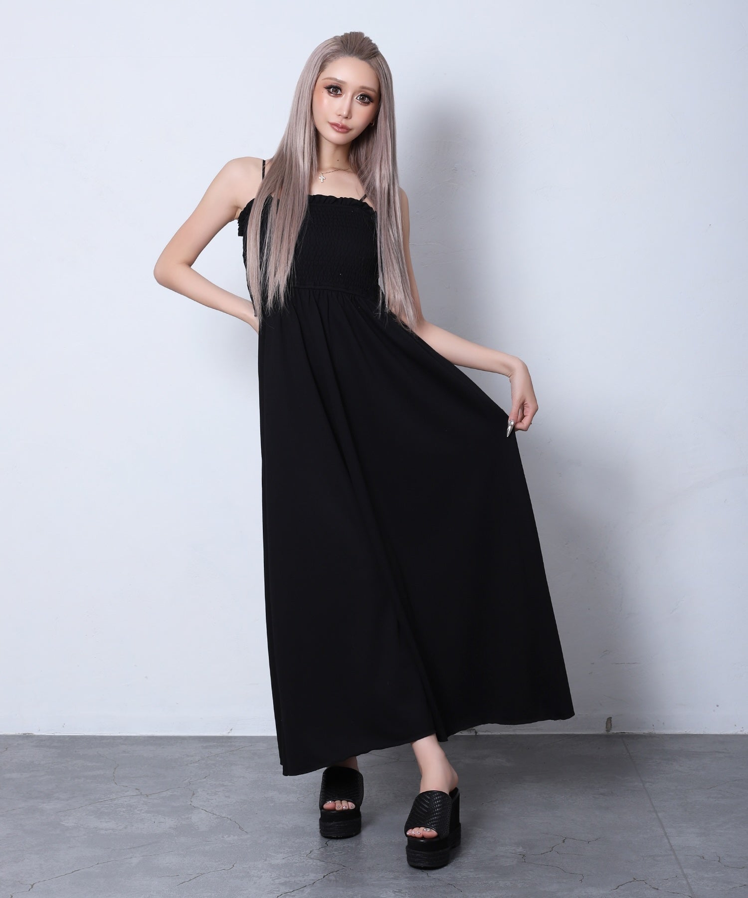 裏毛ベアマキシワンピース | レディースギャルファッション通販