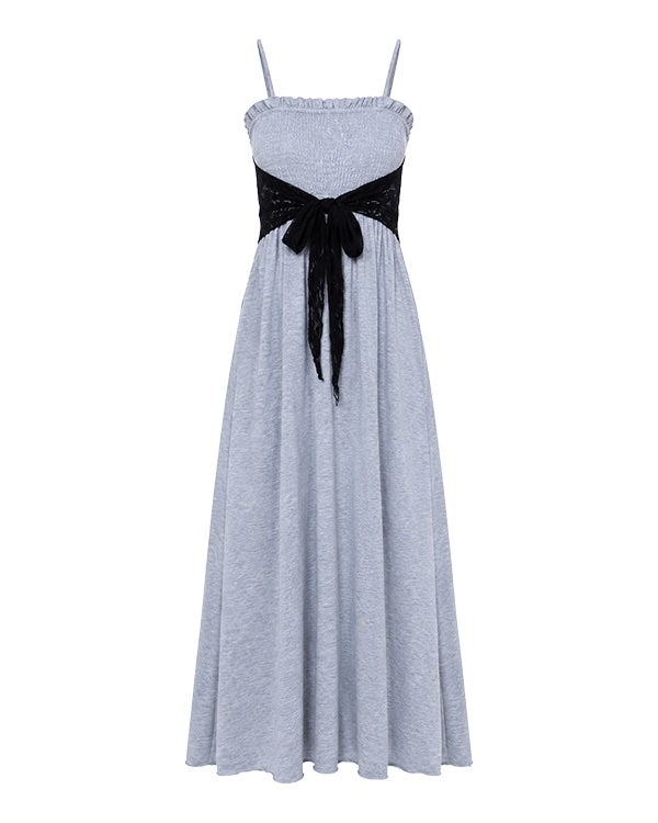 Fleece bare maxi dress