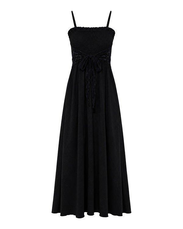 Fleece bare maxi dress