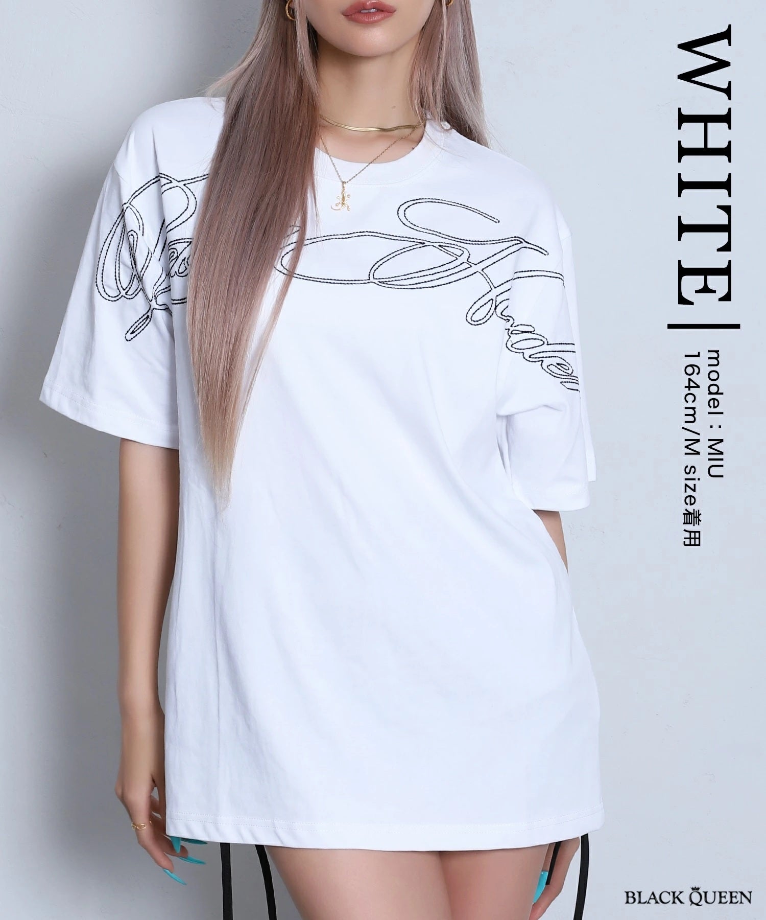 刺繍ロゴTシャツ | レディースギャルファッション通販BLACKQUEEN