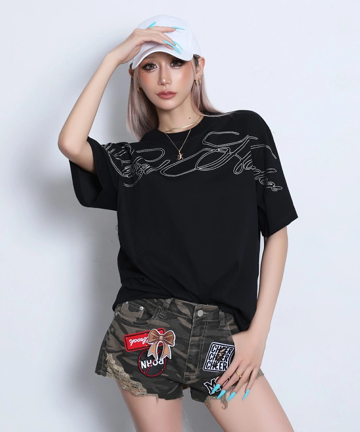 ワッペン付き柄ショートパンツ | レディースギャルファッション通販