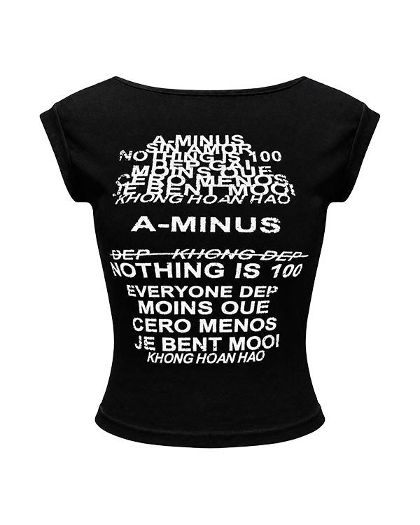 Logo print sheer TEE