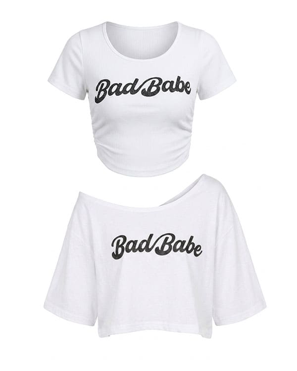 Choose from lame logo short length T-shirts