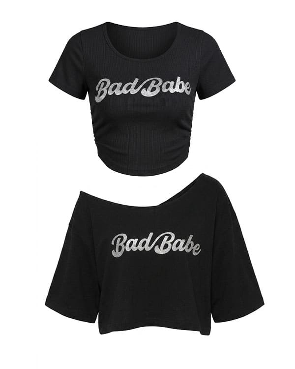 Choose from lame logo short length T-shirts
