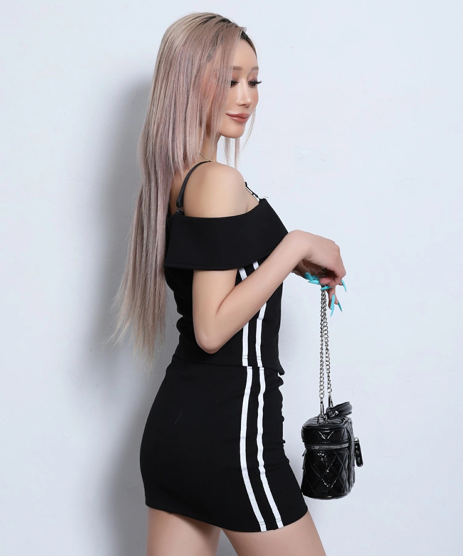 ZIP付きオフショルセットアップ | レディースギャルファッション通販