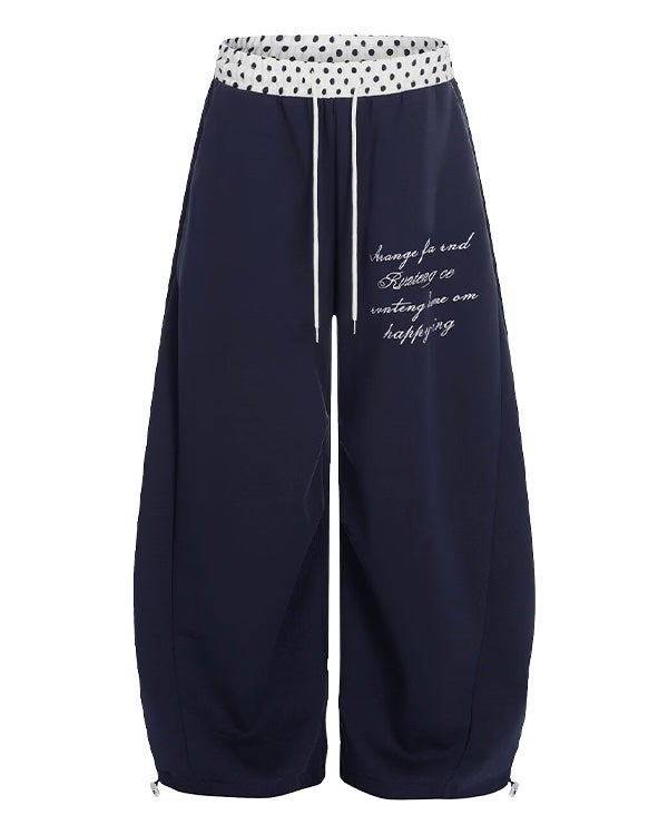 Waist switching sweatpants